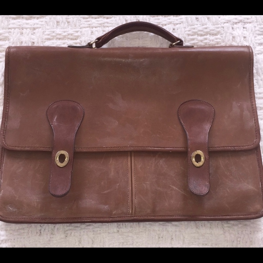 COPY - Vintage Leather COACH briefcase - FLAWS